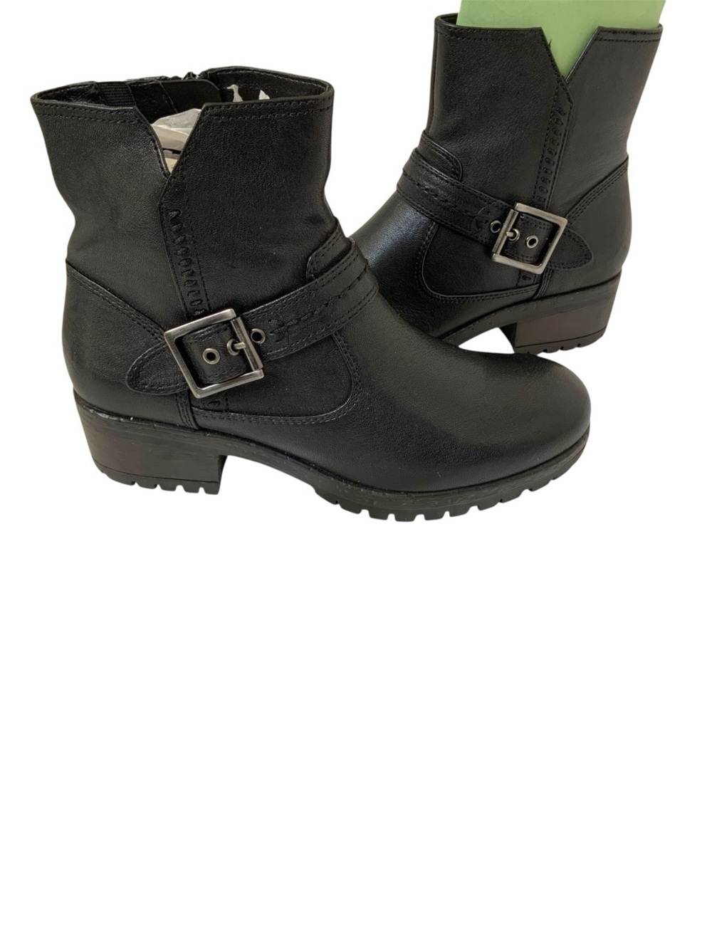 Salvia Women's Cable Sheep Nappa Black Boot Size 39 (US 9)